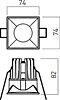 Zápustné LED svítidlo XDOMINO 3000K DM01WW50 BK