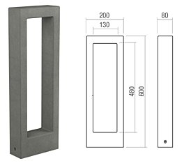 Venkovní sloupek 91167 Sander 60cm Redo group
