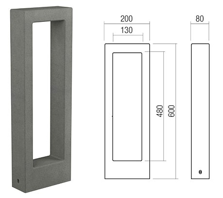 Venkovní sloupek 91167 Sander 60cm Redo group