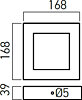 Stropní LED svítidlo Xform square 3000K FMQ168WW MWH