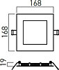 Vestavné LED SMD FTQ168WW MWH světlo Arelux 15W, 909lm, 3000K