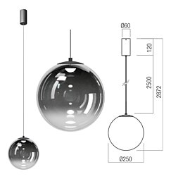 Závěsné světlo Irides 01-3964 pr.25cm Redo group