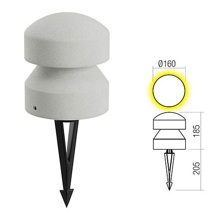 Sloupek Cliff 91108 pr.16cm Redo group