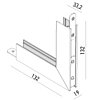 Rohová spojka s vnitřním úhlem 90° lišty XCLICK S SURFACE SCKS01IAC Arelux