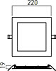 Vestavné LED SMD FTQ220WW MWH světlo Arelux 22W, 1521lm, 3000K