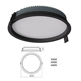 Vestavné 28W LED světlo EVR04CCT SBK Arelux