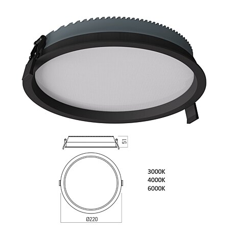 Vestavné 28W LED světlo EVR04CCT SBK Arelux