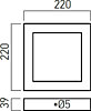 Stropní LED svítidlo Xform square 3000K FMQ220WW MWH