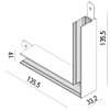 Rohová spojka s úhlem 90° lišty XCLICK S SURFACE SCKS01C90 Arelux
