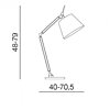 Stolní lampička Zyta S Table ALU Ø 30cm AZ2307+AZ2586 Azzardo