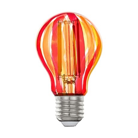 Červená LED žárovka E27 6,5W 12568 teplá bílá, Eglo