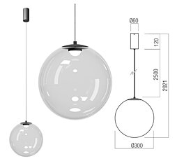 Závěsné světlo Irides 01-3960 pr.30cm Redo group