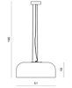 Italské LED světlo Giarnieri Bell LL B + BELL L AI jantarová pr.51cm stmívatelné