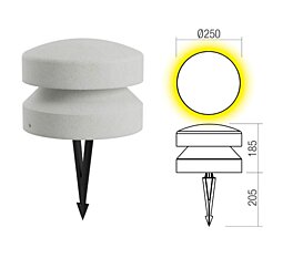 Sloupek Cliff 91124 pr.25cm 360° Redo group
