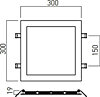 Vestavné LED SMD FTQ300WW MWH světlo Arelux 30W, 1992lm, 3000K