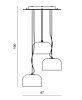 Italské LED světlo Giarnieri Bell L3 B + BELL S AI jantarové