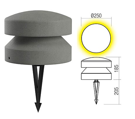 Sloupek Cliff 91125 pr.25cm 360° Redo group