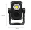 Multifunkční LED reflektor s Bluetooth reproduktorem a magnety 39947