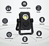 Multifunkční LED reflektor s Bluetooth reproduktorem a magnety 39947