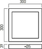 Stropní LED svítidlo Xform square 3000K FMQ300WW MWH