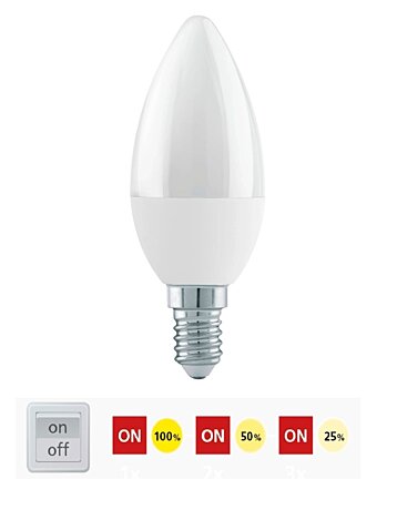 Krokově stmívatelná LED žárovka E14 4,9 W 110176 EGLO