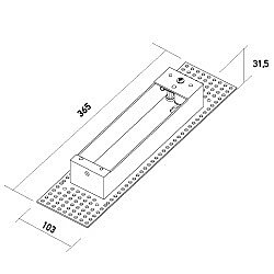 Arelux Zápustná krabička s mikrometrickým úchytem SMCKS02TDB pro lišty z řady XCLICK SURFACE