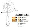 Závěs Ziko E27 6 meters AZ3113 pro svítidla Ziko Azzardo