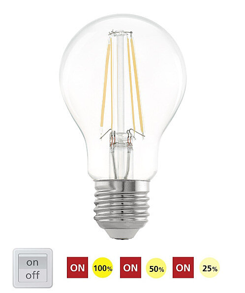 EGLO Krokově stmívatelná LED žárovka 110179 E27 7,3W teplá bílá Eglo