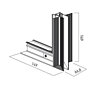 Rohová spojka s vnějším úhlem 90° STMR01EAC pro lišty z řady XTRIM S RECESSED