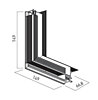 Rohová spojka s vnitřním úhlem 90° STMR01IAC pro lišty z řady XTRIM S RECESSED
