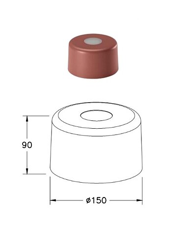 Italské stínidlo 3804-57-375 průměr 15cm Fabas