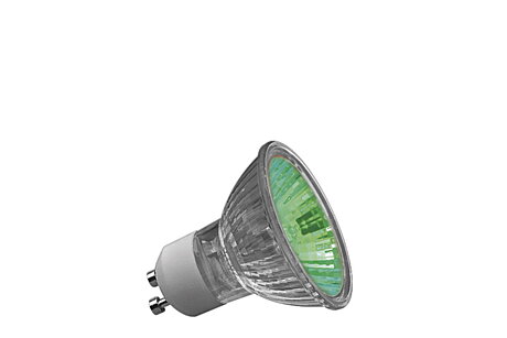 Halogenová žárovka Truecolor 50W GU10 230V 51mm zelená 83647