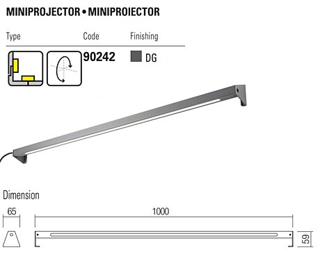 Nastavitelný LED miniprojektor Tack 90242 Redo Group 1m