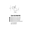 Nástěnné svítidlo Zyta ALU Wall XS Ø 18cm AZ2414 Azzardo
