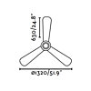 Stropní ventilátor Faro Nias 33472