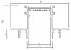 Zapuštěná kolejnicová lišta 2,5m XCLICK M RECESSED MCKR01