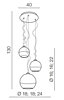 Závěsné svítidlo AZ4750 Silver Ball 3, AZzardo chrom, čirá