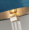 Anglická lampa EU67521PB41202TE křišťál, mosaz a tyrkysový samet 63cm