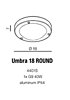Stropní svítidlo Umbra 18 ROUND IP44 AZ1596 Azzardo