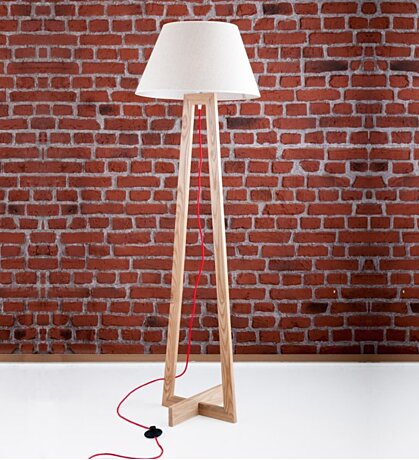 Stojací lampa 6320L dřevěná 1,6m