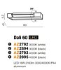 Koupelnové LED světlo Dali 60 3000K černé AZ2894