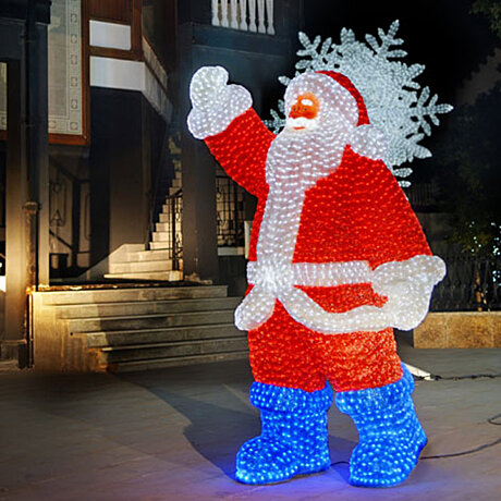 SANTA CLAUS 3D velký 210x130cm, 4850 LED