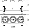 Zápustné svítidlo (patice GX10) XTECHNO TC06 MWH