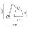 Nástěnné svítidlo Zyta S Wall ALU Ø 18cm AZ2295+AZ2593 Azzardo