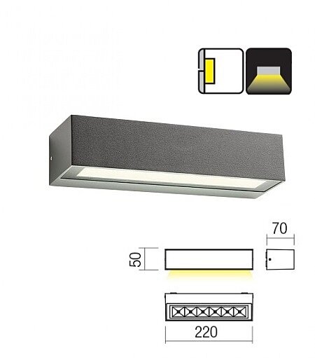 Venkovní LED světlo Aroos 90248 Redo Group 22cm