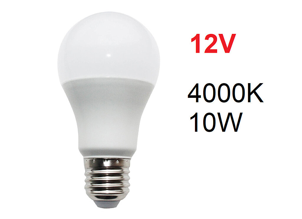 ACA Lighting Apostolidis LED žárovka E27 12V DC 10W 4000K A6010NW12DC