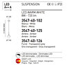 Italské LED světlo Arabella 3547-40-126 Fabas kouřové