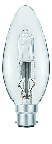Žárovka svíčka Halogen 28W B22d čirá