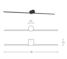 Koupelnové LED světlo 20145 Zambelis 60cm IP44 černé