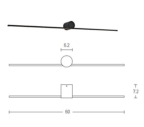 Koupelnové LED světlo 20145 Zambelis 60cm IP44 černé